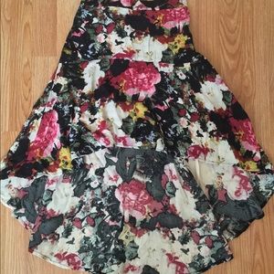 Kimchi Blue High Low Floral Skirt