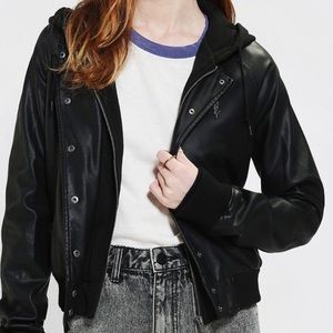 Obey Propaganda Leather Bomber Jacket