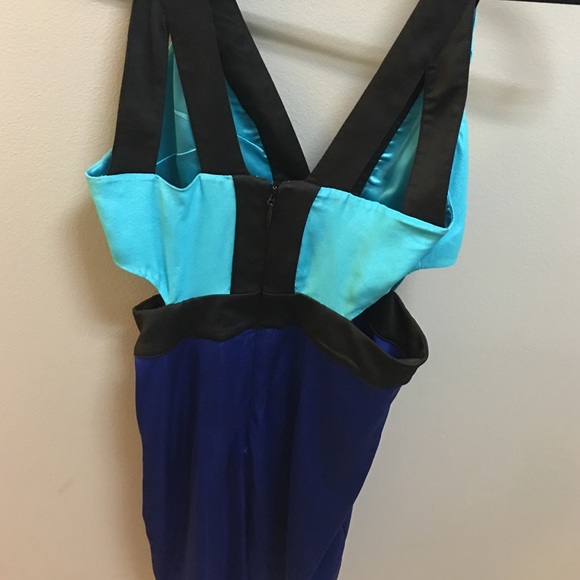 Bebe Blue and black color block sexy dress - Picture 4 of 4