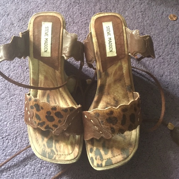 Cheetah print wedges