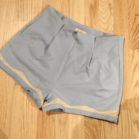 High Waist Baby Blue Shorts
