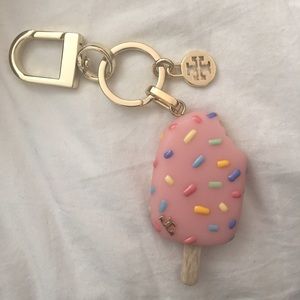Tory Burch Ice Cream Keychain NEW