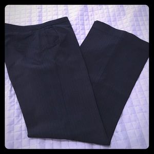 Black Pants w/ Electric Blue pinstripes, size 3/4