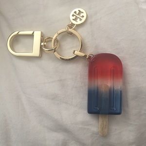 Tory Burch Ice Cream Keychain NEW