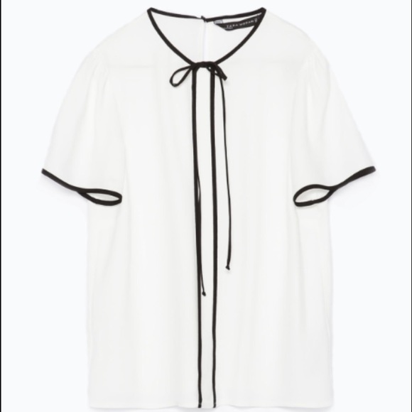 Zara Woman bow tie top - chic work look!