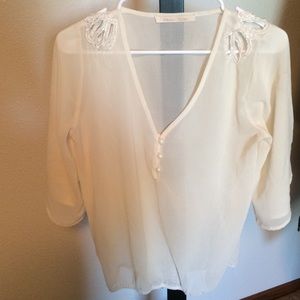 Cream blouse