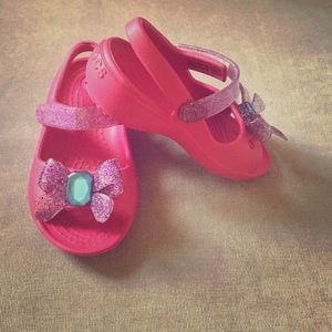 Baby girl croc sandals
