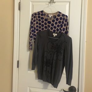 Two Loft cardigans