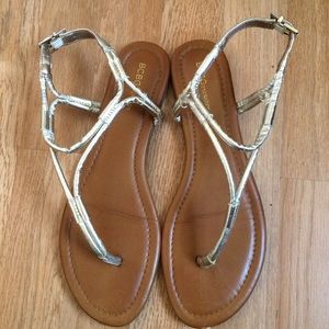 Gold Metallic Sandals