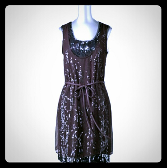 Sheer Sequined Dress