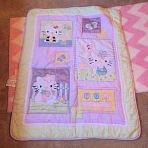 Hello kitty crib quilt