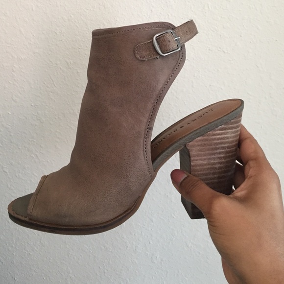 Lucky Brand Peep-Toe Booties Size 7.5