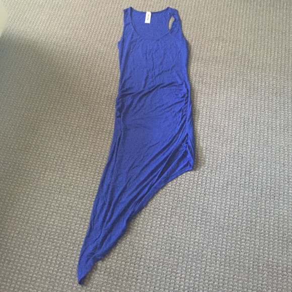 Blue asymmetrical dress