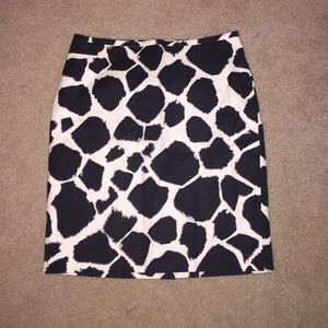 Cow print maxi pencil skirt