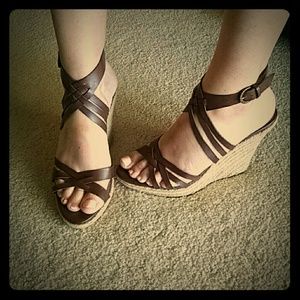 Charles Nordstrom Brown Wedges