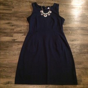 Navy Blue Sheath Dress