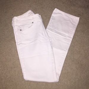 AE boot cut white jeans