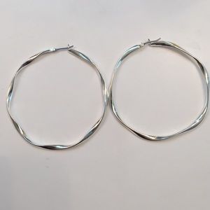 Silver hoops