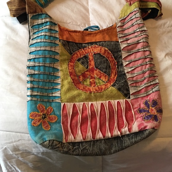 Peace sign patched bag ❤️ - Picture 1 of 2