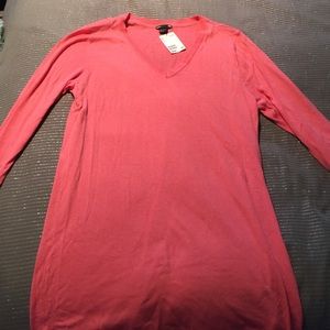 SALE! Long V-Neck Pink H&M Sweater