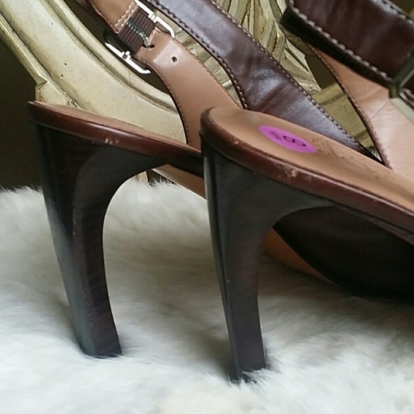 ✔Joan & David sling back brown shoes - Picture 4 of 5