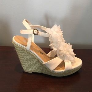 White H&M wedges