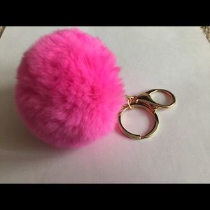 New Fur Pom Pom Keychain