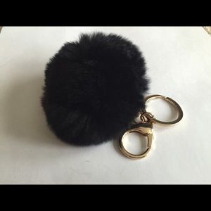 New Black Pom Pom Keychain