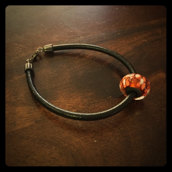 pandora leather bracelet orange pandora leather bracelet orange