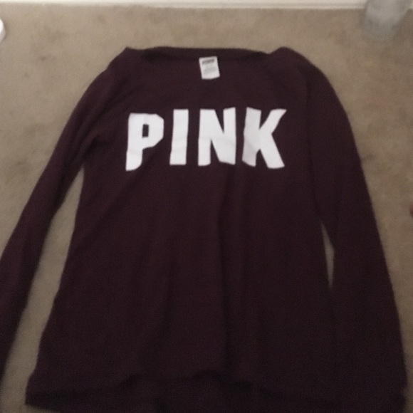 Victoria secret pink maroon t-shirt
