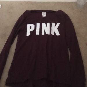 Victoria secret pink maroon t-shirt