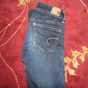 American Eagle dark blue jeggings