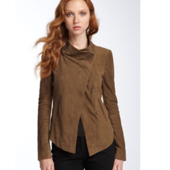 BCBG suede jacket- tailored suede perfect for fall
