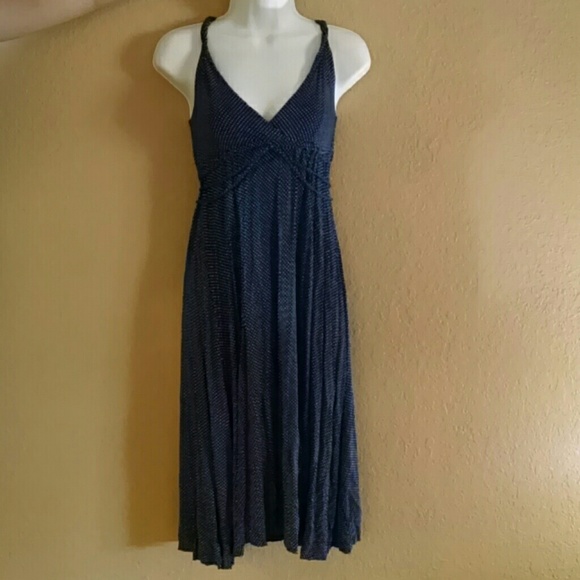 Navy blue with white polka dotted, Gap dress.