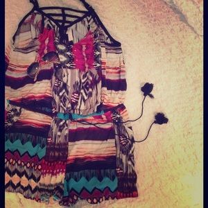 Tribal print romper