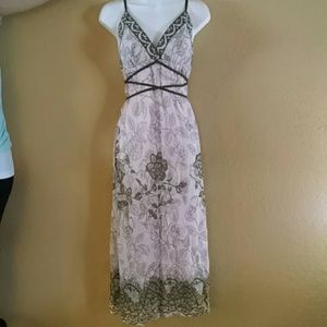 Light pink and sage green boutique dress