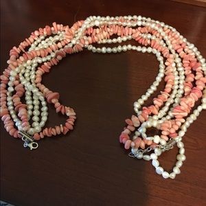 True Coral and Pearls necklace.
