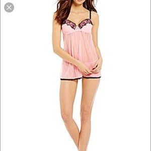 Cassandra Pink Babydoll w/thong panty L Dillard's
