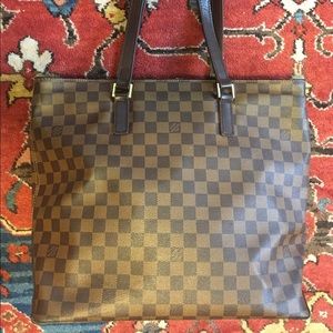Auth Louis Vuitton Cabas Mezzo Damier Ebene