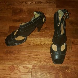 Black Edgy Sandal Boots 10