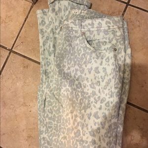 Leopard print jeans