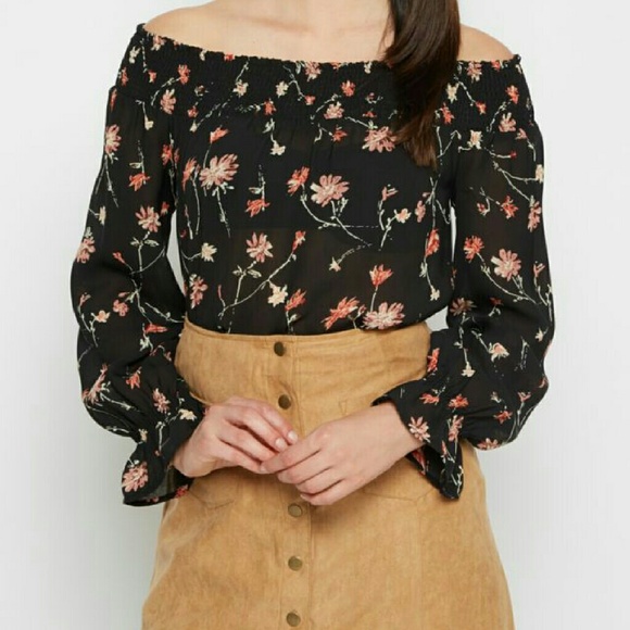 Floral Off-Shoulder Top By Sadie Robertson x Wild - Picture 3 of 3