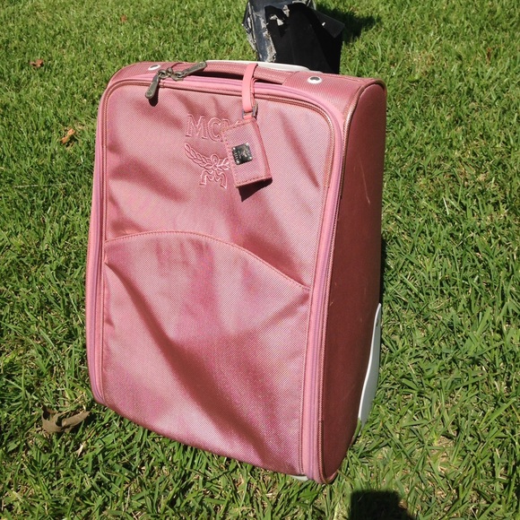 VINTAGE Pink MCM travel Trolly Bag