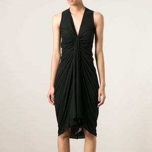 Rick Owens Lilies Black Gathered Dress