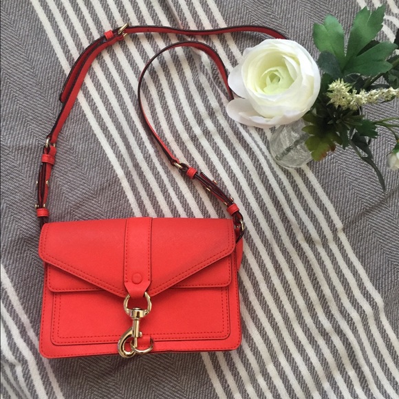 Rebecca Minkoff Hudson Mini Moto Bag in Scarlet