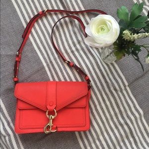 Rebecca Minkoff Hudson Mini Moto Bag in Scarlet