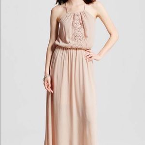 Pink Crochet Maxi Dress