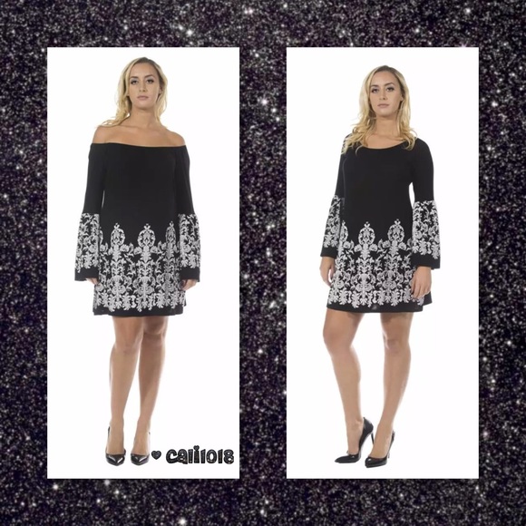 2LEFT🎉HP🎉5⭐️🆕Black Baroque Off Shoulder Tunic - Picture 3 of 4