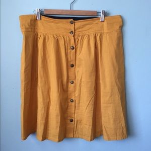 Modcloth Mustard Skirt