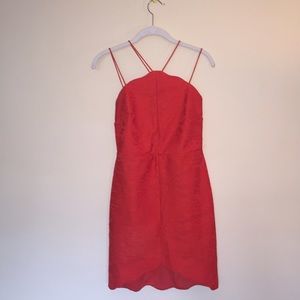 Dark coral lace dress